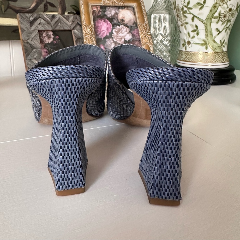 Dolce Vita Novis Sandal heels in blue woven material - Picture 3 of 9